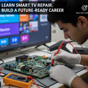 Student learning to repair Smart TV