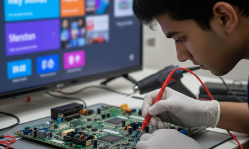 Student learning to repair Smart TV